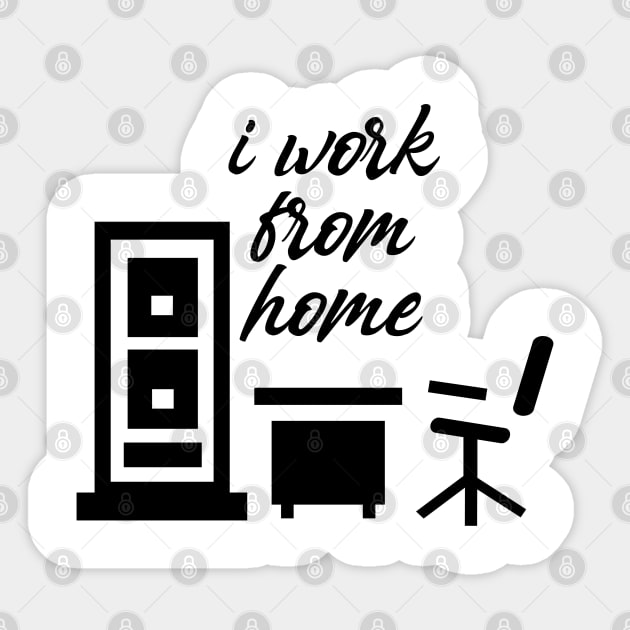 i work from home Sticker by FromBerlinGift